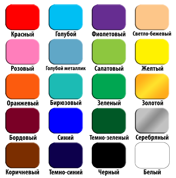 Цветовая линейка активированных пакеты